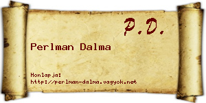 Perlman Dalma névjegykártya